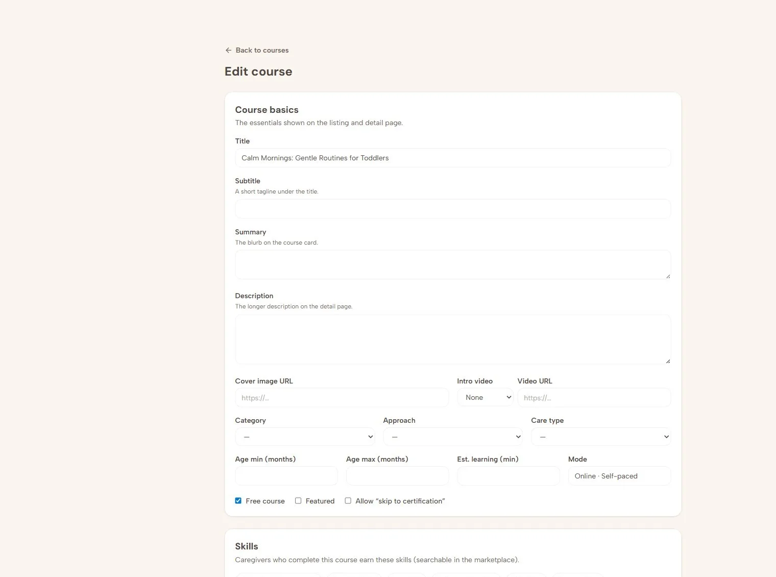 Course and assessment builder in a custom LMS built by SigmaticAI